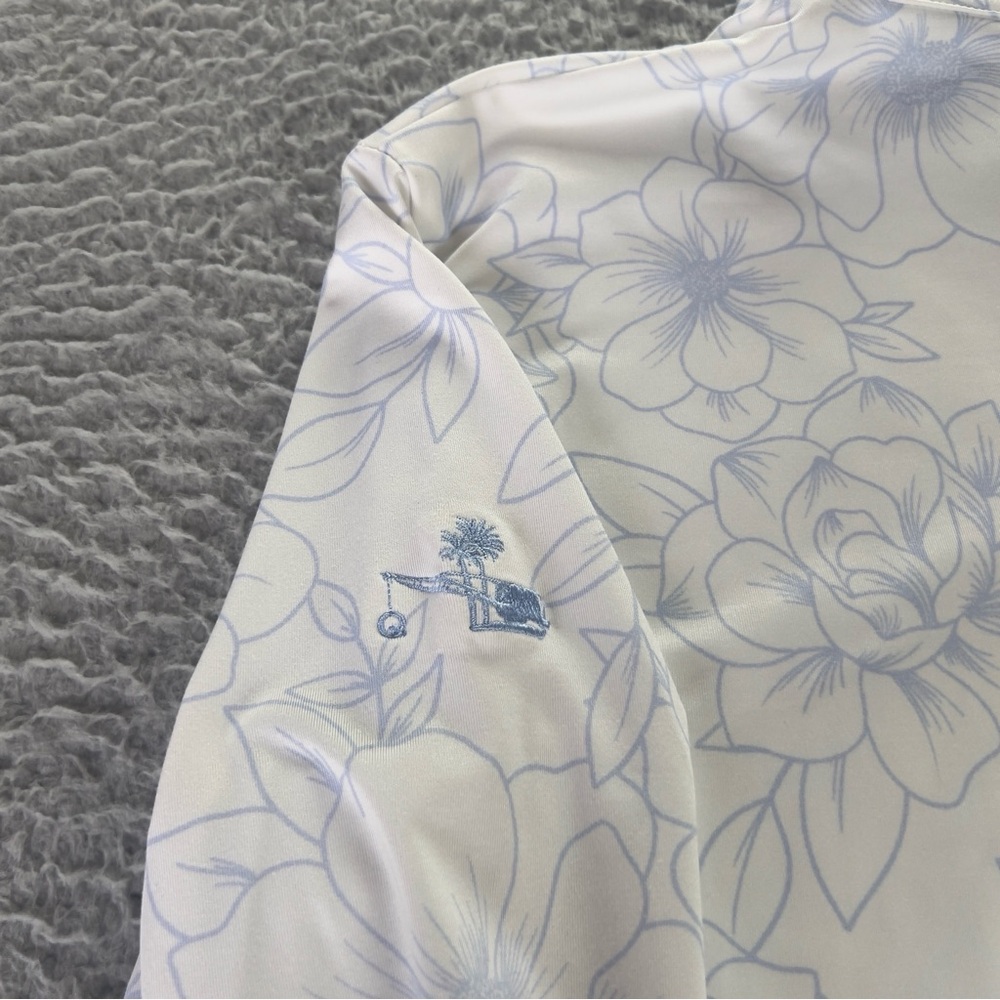 G Fore Jacket Womens Extra Small White Blue Floral Full Zip Performance Golf - Picture 10 of 10